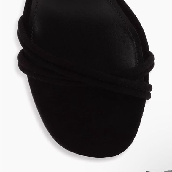 LARROUDE Annie Suede Slingback sandals in black Size 7.5 - Picture 4 of 8